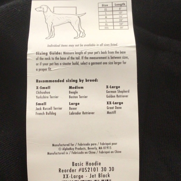 zack & Zoey Dog Hoodie Sweatshirt - Picture 9 of 10